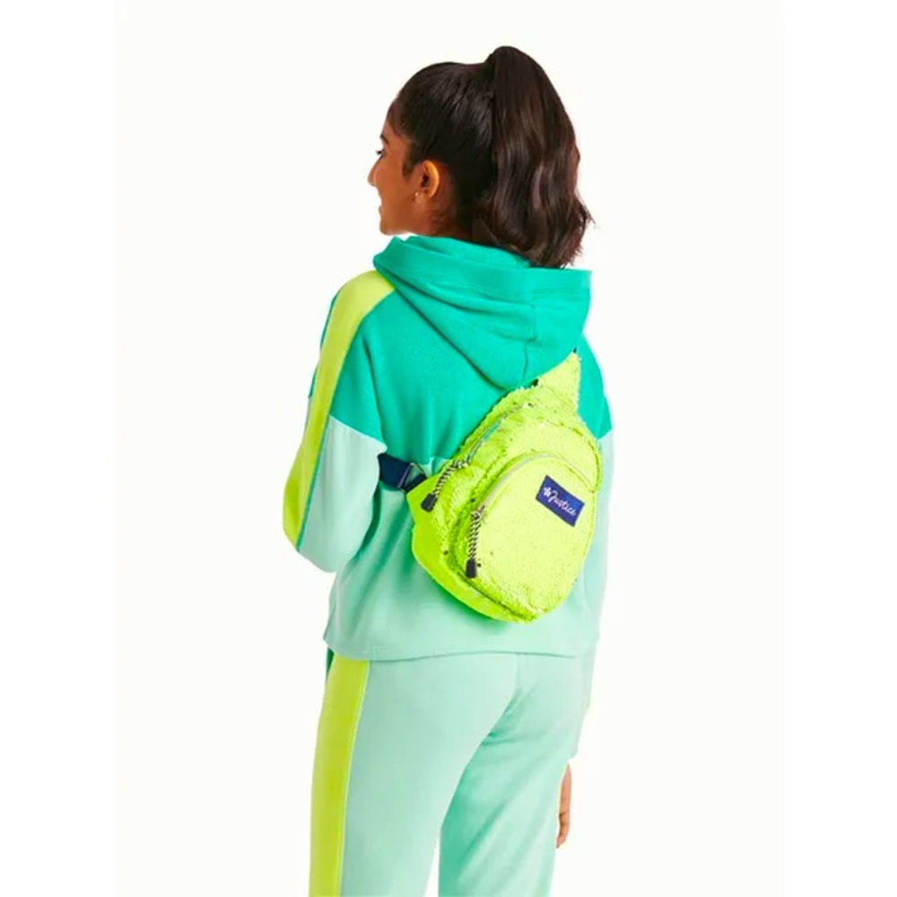 NWT JUSTICE | Girl’s dome sling bag in lime